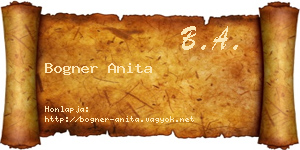 Bogner Anita névjegykártya